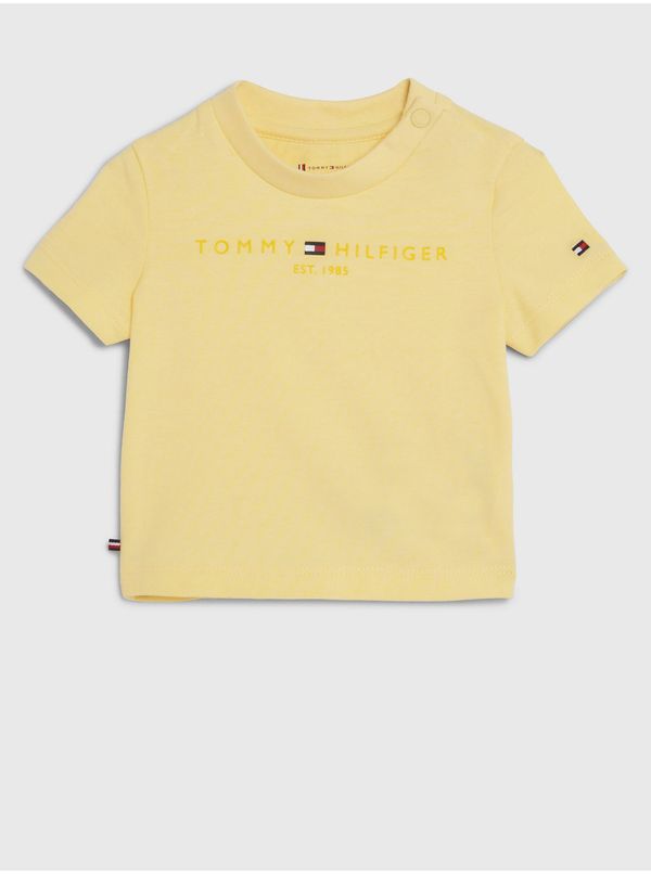 Tommy Hilfiger Yellow children's T-shirt Tommy Hilfiger Baby Essential - Girls