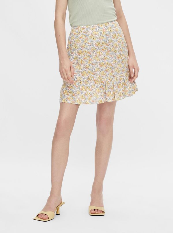 Pieces Yellow Floral Skirt Pieces Miko - Women