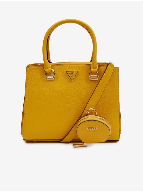 Guess Yellow Ladies Handbag Guess Eco Alexie Girlfriend Satchel - Women