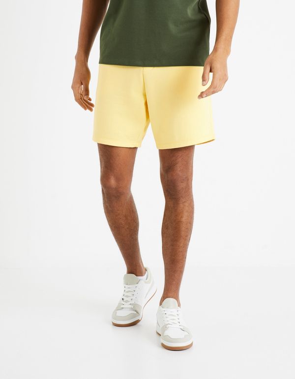 Celio Yellow men's tracksuit shorts Celio Toshort