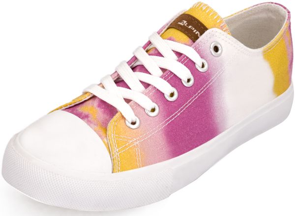 ALPINE PRO Yellow-pink women's patterned sneakers ALPINE PRO Valera