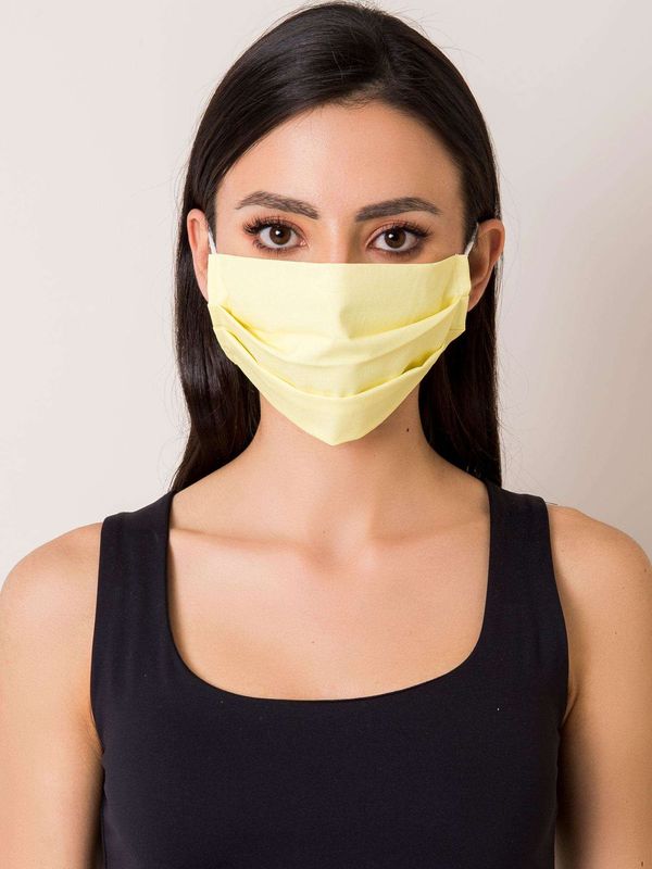 Fashionhunters Yellow protective mask made of cotton