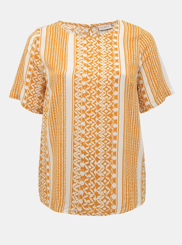 Only Yellow-white patterned blouse ONLY CARMAKOMA