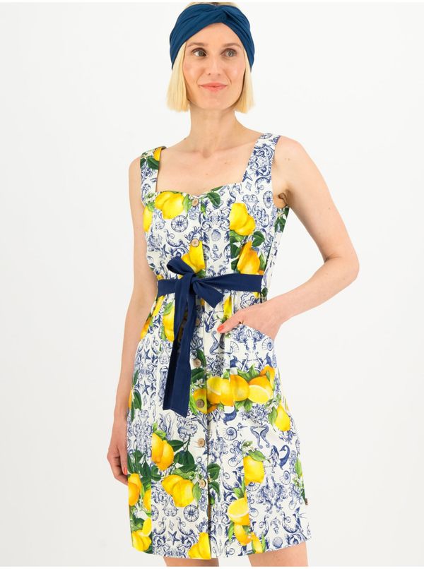 Blutsgeschwister Yellow-White patterned dress Blutsgeschwister - Women