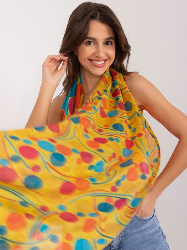 Fashionhunters Yellow women's cotton scarf