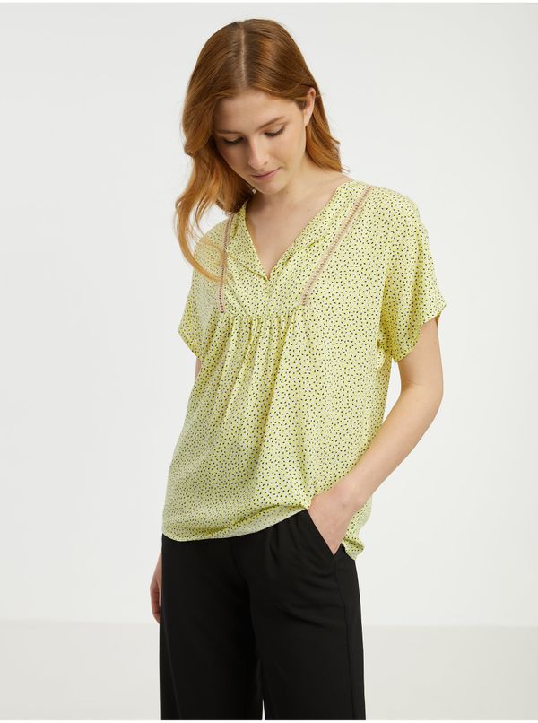 CAMAIEU Yellow Women's Patterned Blouse CAMAIEU - Womens