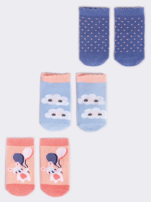 Yoclub Yoclub Kids's 3Pack Baby Girl's Socks SKA-0110G-AA30-001