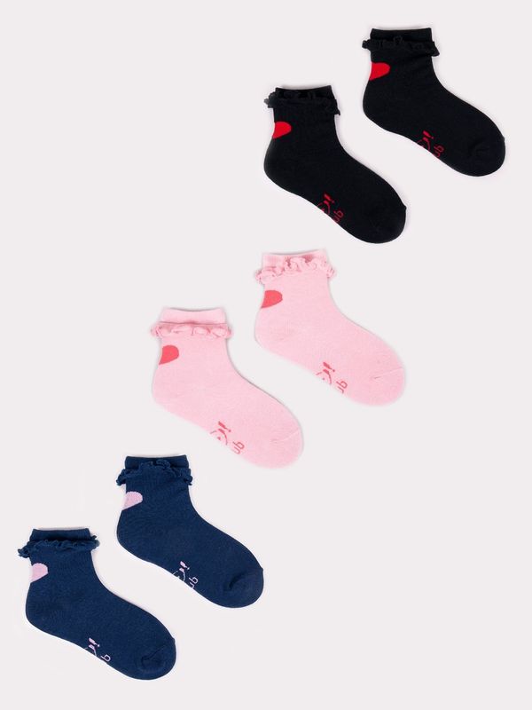 Yoclub Yoclub Kids's 3Pack Socks With Frill SKA-0069G-000J-002