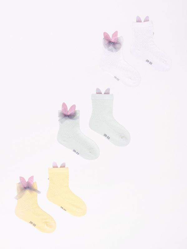 Yoclub Yoclub Kids's Ankle No Show Boat Socks Patterns 3-Pack SKC/3D-AP/3PAK/GIR/001