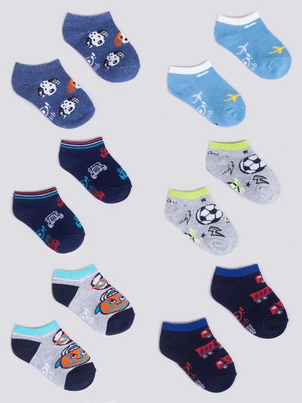 Yoclub Yoclub Kids's Boys' Ankle Cotton Socks Patterns Colours 6-Pack SKS-0008C-AA00-003