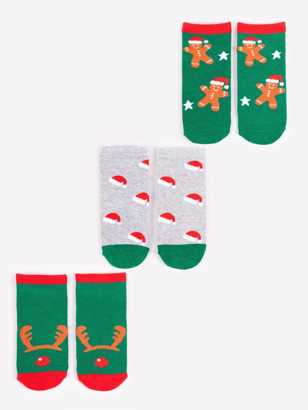 Yoclub Yoclub Kids's Children's Christmas 3Pack Socks SKA-X013B-AA00