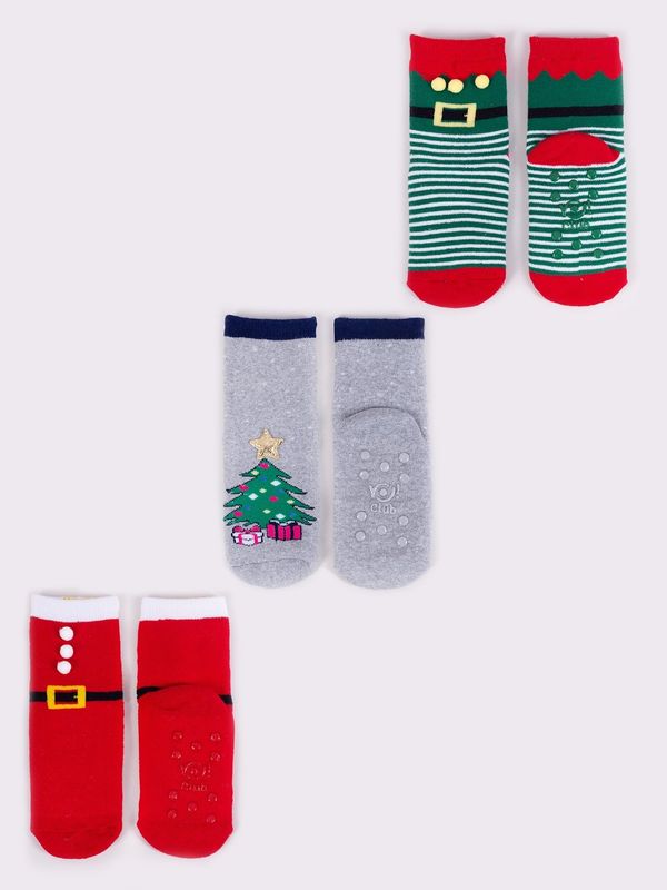 Yoclub Yoclub Kids's Children's Christmas Terry 3Pack Socks SKF-X001U-AA0D-0001