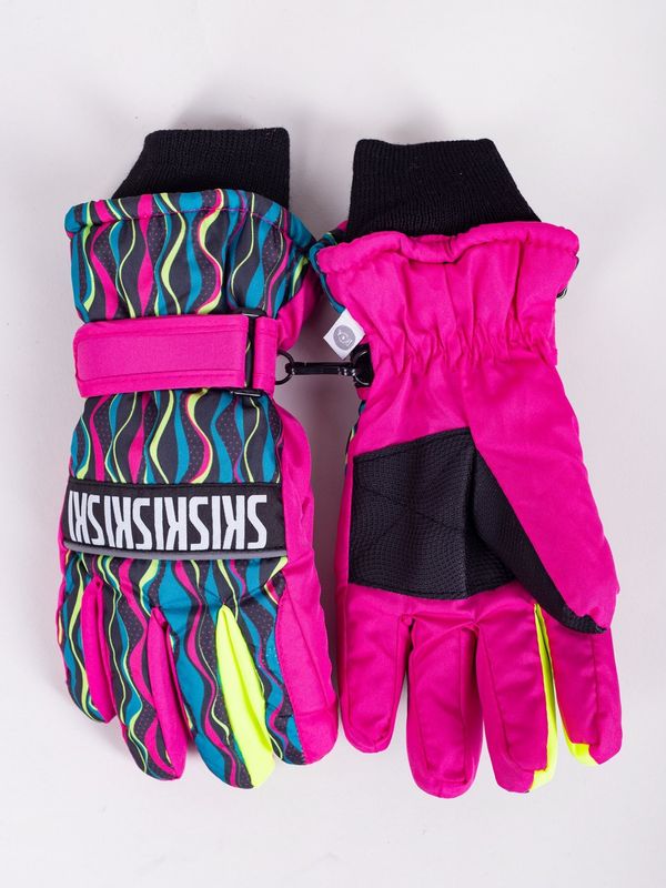 Yoclub Yoclub Kids's Children's Winter Ski Gloves REN-0243G-A150