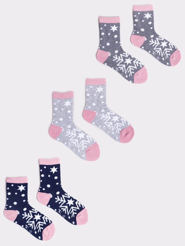 Yoclub Yoclub Kids's Christmas Socks 3-Pack SKA-X044G-AA00