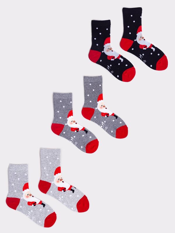 Yoclub Yoclub Kids's Christmas Socks 3-Pack SKA-X049U-AA00