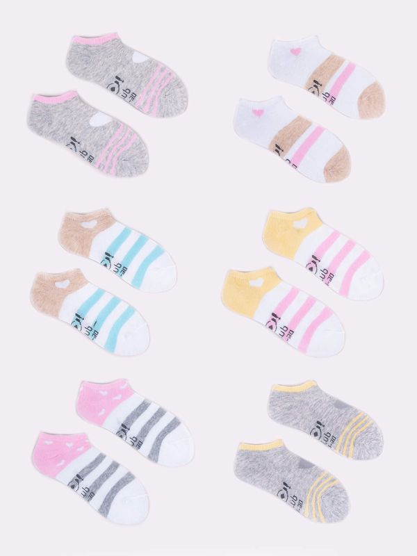 Yoclub Yoclub Kids's Girls' Ankle Cotton Socks Patterns Colours 6-pack SKS-0008G-AA00-001