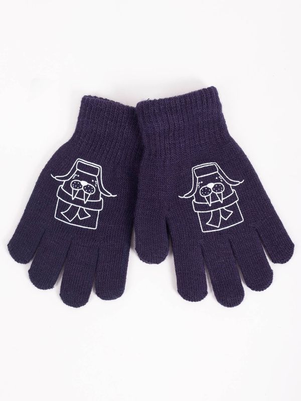 Yoclub Yoclub Kids's Gloves RED-0012C-AA5A-019 Navy Blue