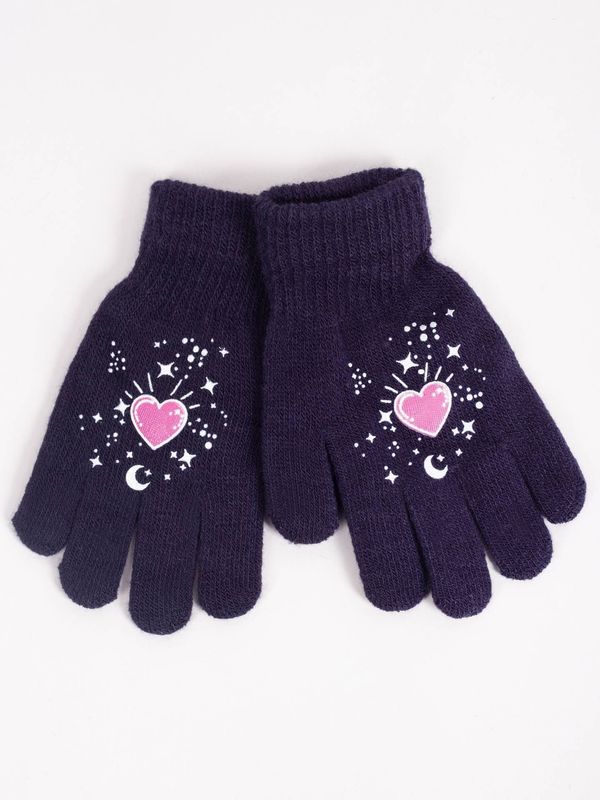 Yoclub Yoclub Kids's Gloves RED-0012G-AA5A-029 Navy Blue