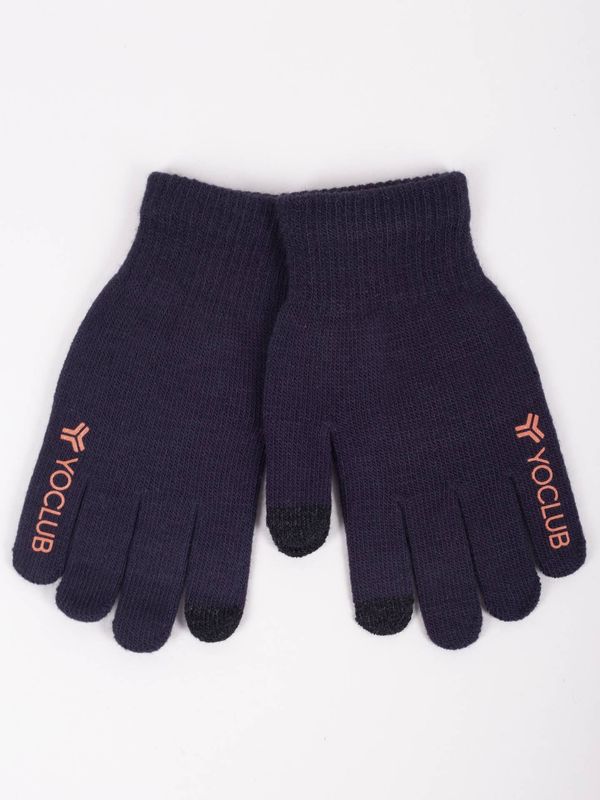 Yoclub Yoclub Kids's Gloves RED-0245C-AA5E-006 Navy Blue