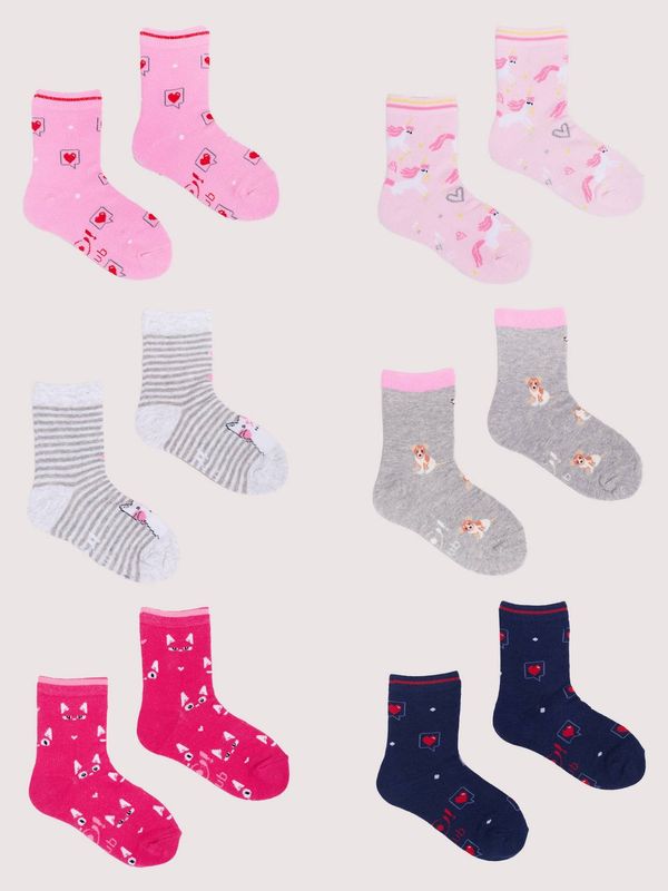 Yoclub Yoclub Kids's Socks Pattern 6-Pack SKA-0006G-AA00-010