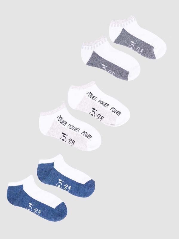 Yoclub Yoclub Man's Boys' Ankle Cotton Socks Patterns Colours 3-pack SKS-0028C-AA30-002