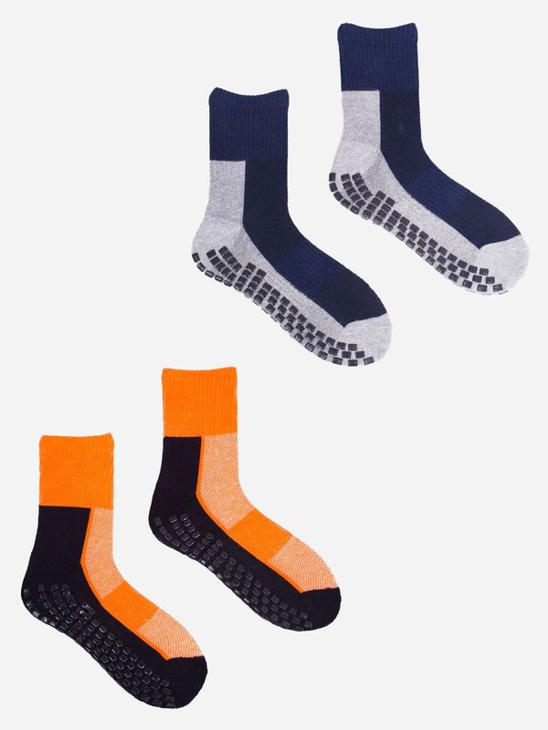 Yoclub Yoclub Unisex's Half-Terry Socks With ABS 2-Pack SKA-0131U-AA0A-003
