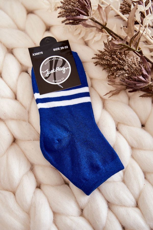 Kesi Youth Cotton Ankle Socks Blue