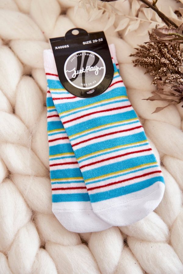 Kesi Youth socks with a stripe pattern Multicolored