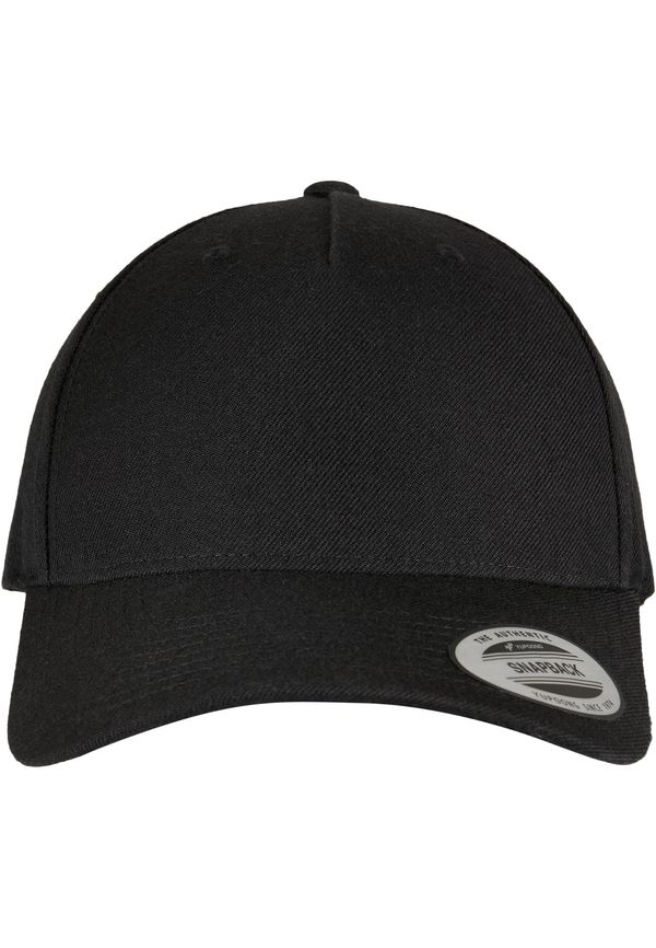 Flexfit YP CLASSICS 5-PANEL PREMIUM COVERED CAP Visor SNAPBACK CAP black