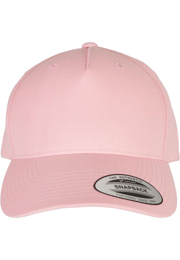Flexfit YP CLASSICS 5-PANEL PREMIUM COVERED CAP Visor SNAPBACK CAP prism pink