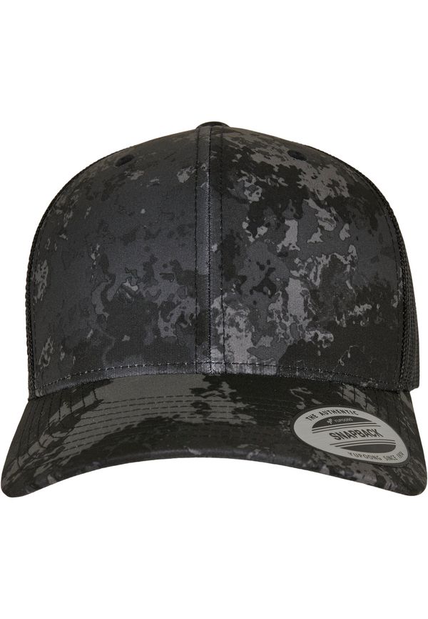 Flexfit YP Classics® Veil Camo™ Retro Trucker Cap Poseidon Black