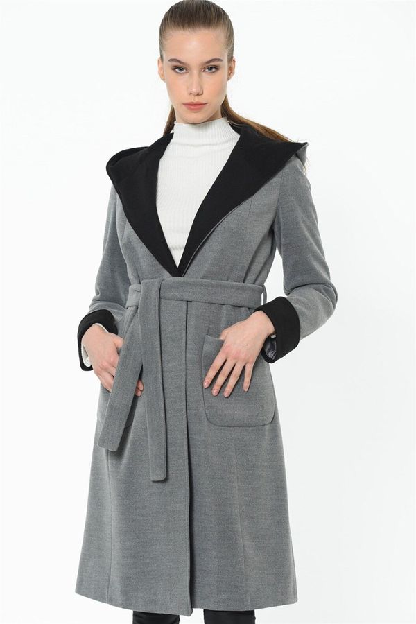 dewberry Z6422 DEWBERRY WOMEN'S COAT-GREY