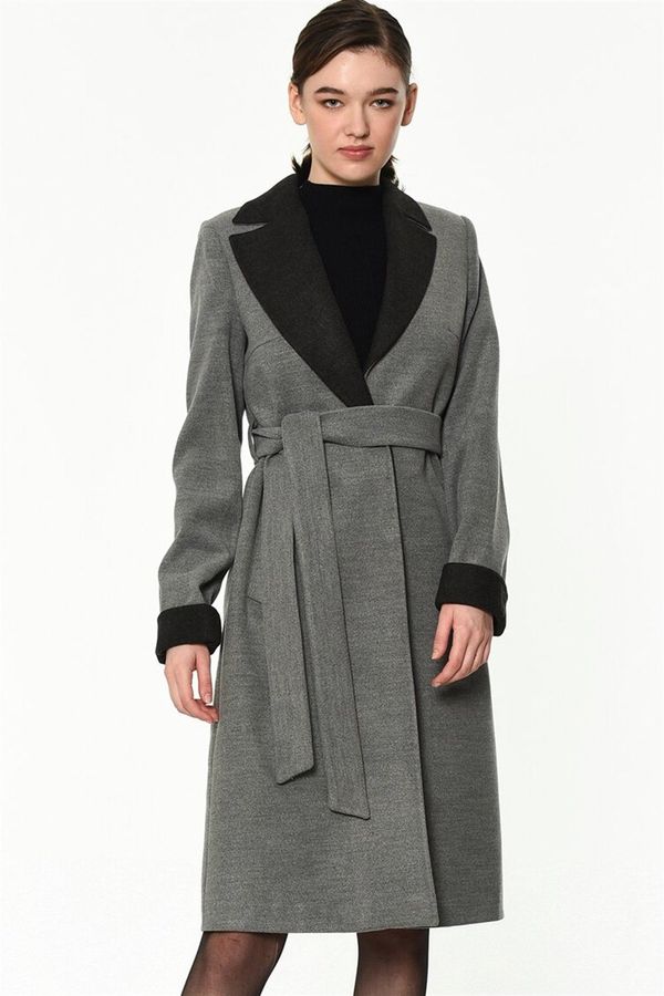 dewberry Z6510 DEWBERRY WOMEN'S COAT-GREY