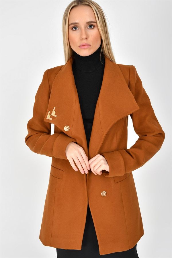 dewberry Z6634 DEWBERRY LADIES' COAT-CAMEL