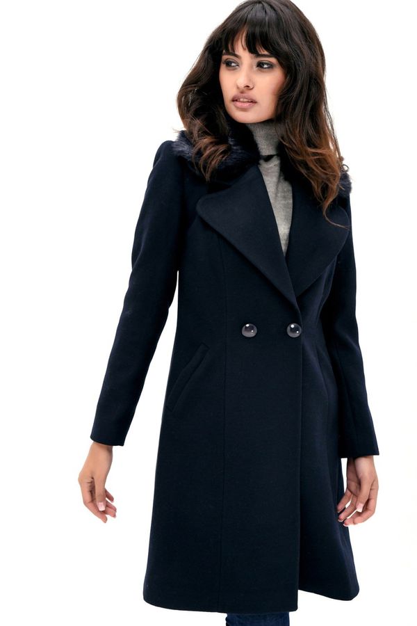 dewberry Z6643 DEWBERRY WOMEN'S COAT-NAVY