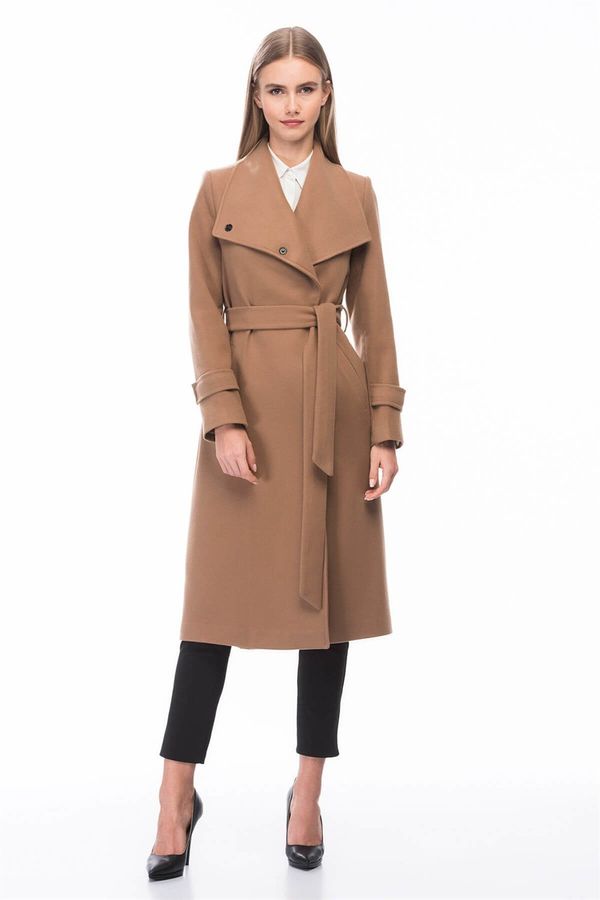 dewberry Z6645 DEWBERRY LADIES' COAT-CAMEL