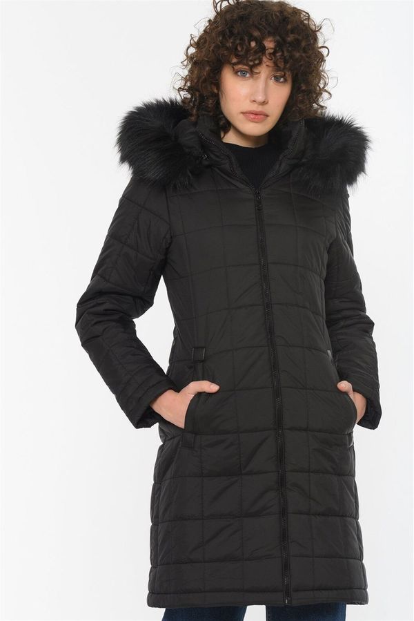 dewberry Z6653 DEWBERRY WOMEN'S COAT-BLACK