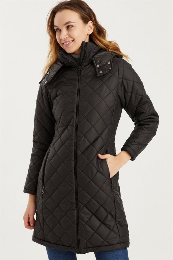 dewberry Z6654 DEWBERRY WOMEN'S COAT-BLACK