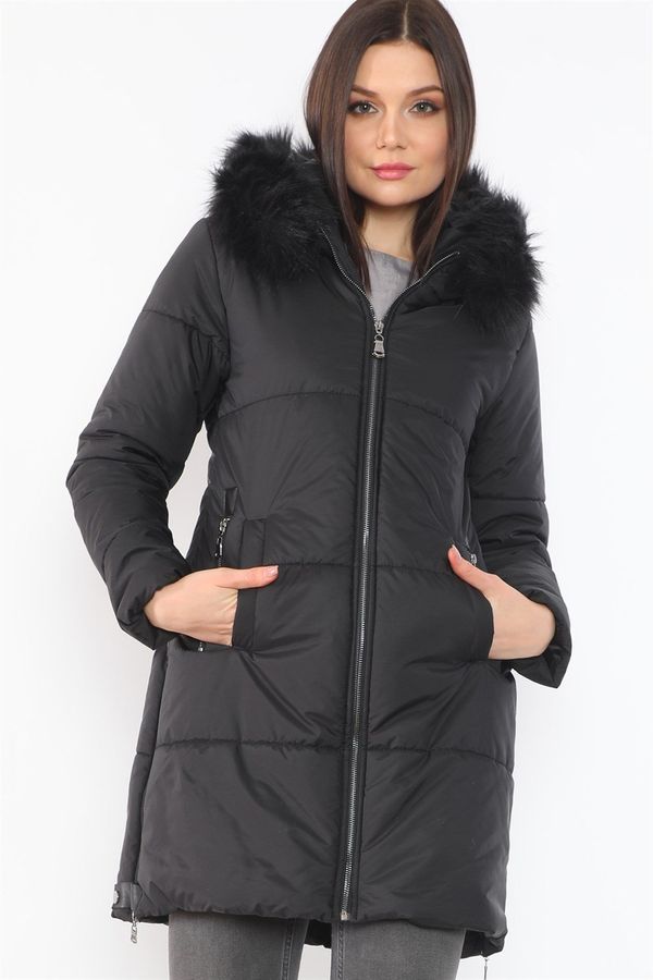 dewberry Z6668 DEWBERRY WOMEN'S COAT-BLACK