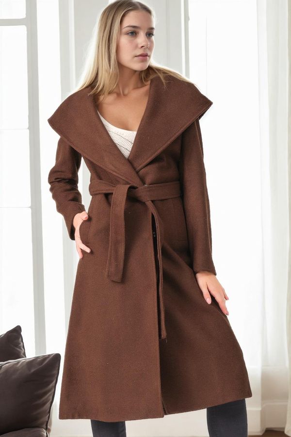 dewberry Z6679 DEWBERRY WOMEN'S COAT-COFFEE 1