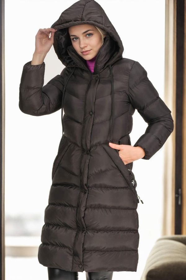 dewberry Z6719 DEWBERRY WOMEN'S COAT-BLACK-1