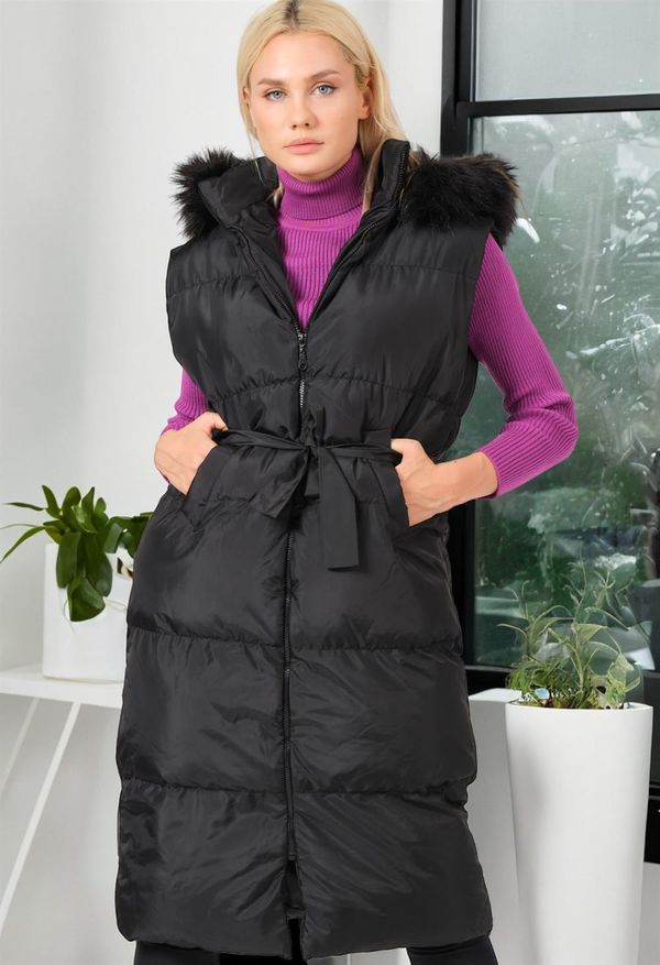 dewberry Z6744 DEWBERRY WOMEN'S VEST-OUTDOOR BLACK