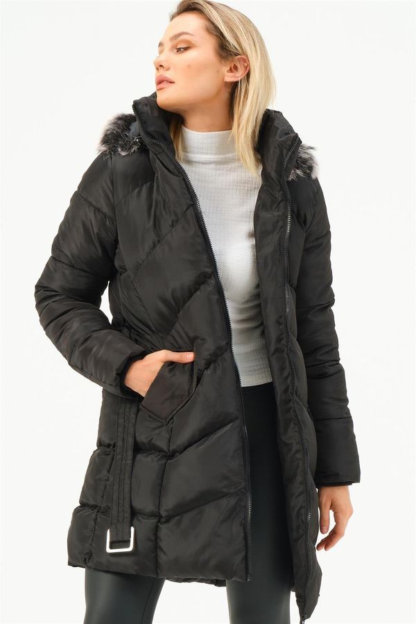 dewberry Z6768 DEWBERRY WOMEN'S OUTERWEAR - BLACK