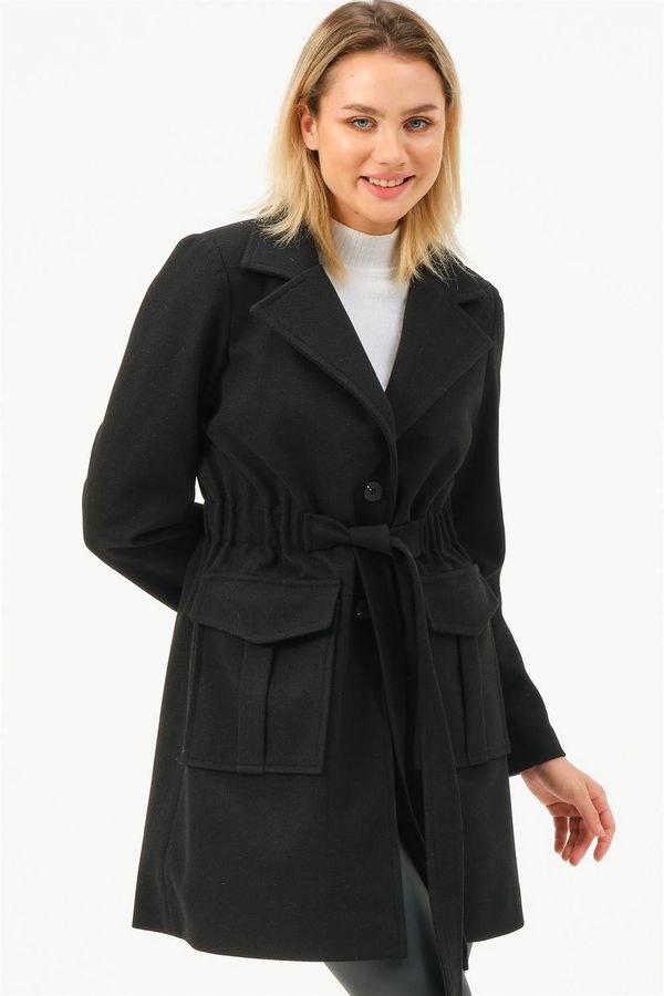 dewberry Z6778 DEWBERRY WOMEN'S COAT-BLACK