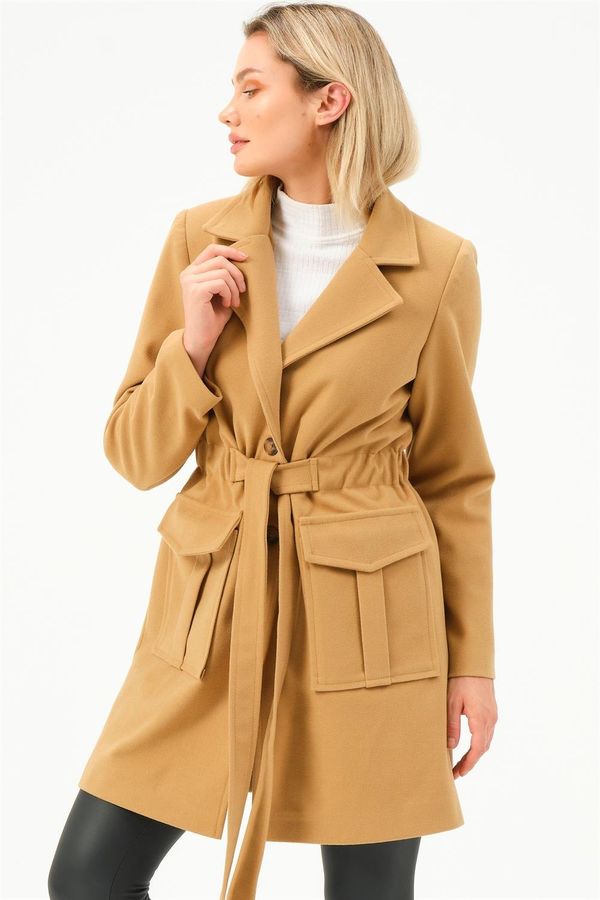 dewberry Z6778 DEWBERRY WOMEN'S COAT-CAMEL