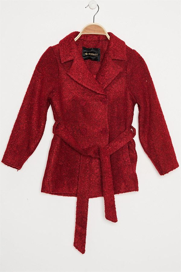 dewberry Z8000 DEWBERRY GIRLS' COAT-BURGUNDY