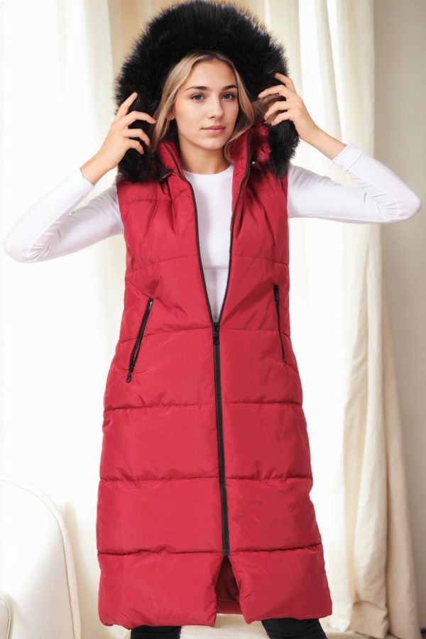 dewberry Z9741 DEWBERRY WOMEN'S VEST-BURGUNDY