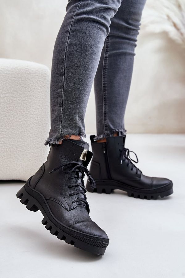 Zazoo Zazoo 2831 Women's Boots Made Of Natural Leather Black