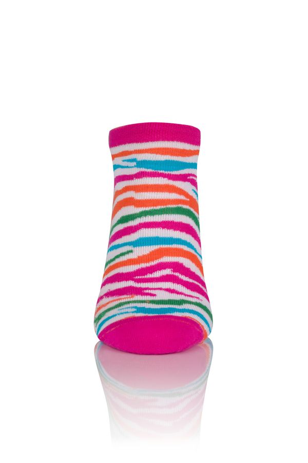 Italian Fashion ZEBRA Ankle Socks - Amaranth/Colors