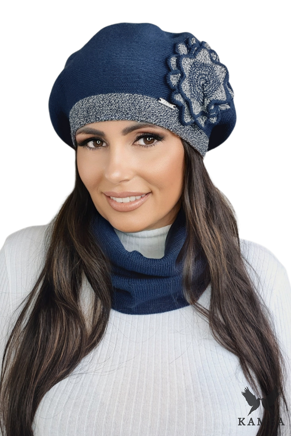 Kamea Ženska beretka Kamea Kamea_Beret_K.22.011.12_Navy_Blue